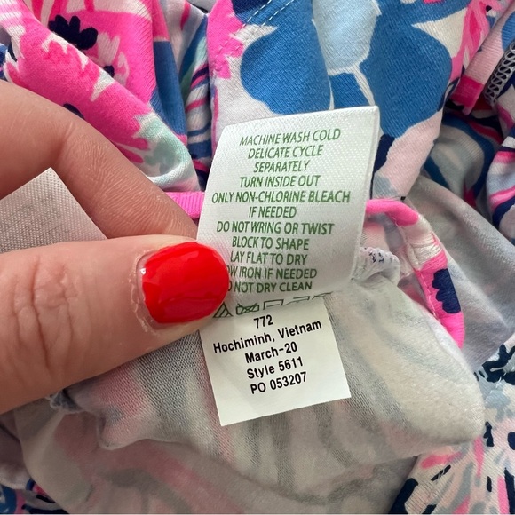 Lilly Pulitzer Romper Dress Floral Size XS Vacation Resort Preppy - Picture 11 of 11